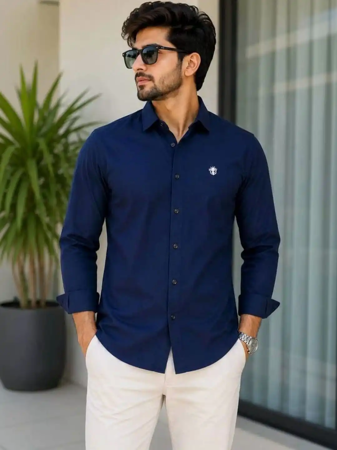 Ufu7v3zH_57b6c1731e1644798da0afa2fba30229 Classic Men's Casual Cotton Shirt - Image 1