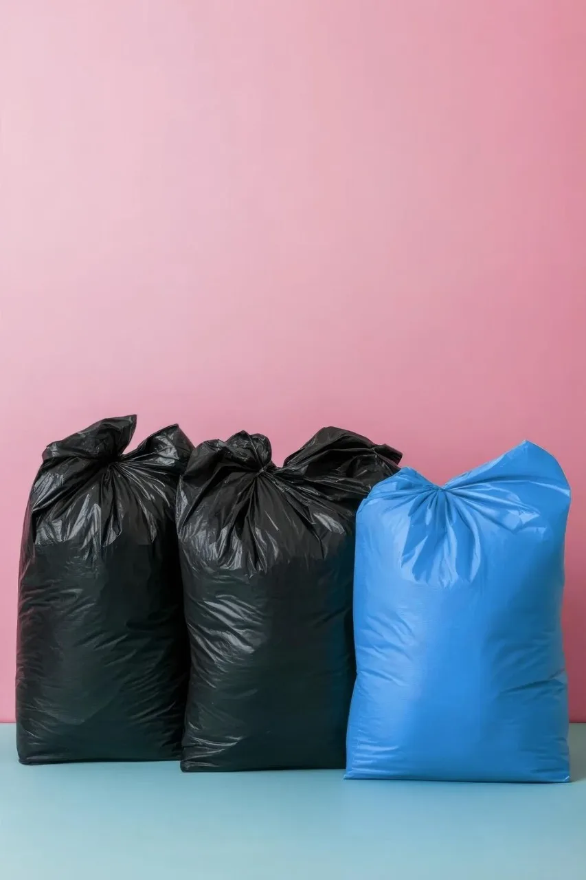 colorful-bags-different-sizes-arranged-against-vibrant-blue-background-clean-setting_118124-396750 Heavy-Duty Household Garbage Bags - Image 1